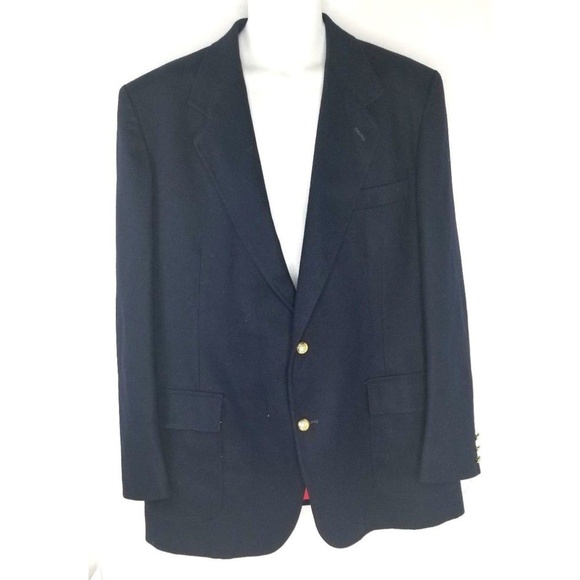 PENDLETON Mens Wool Navy Blue Sport Coat Jacket 46